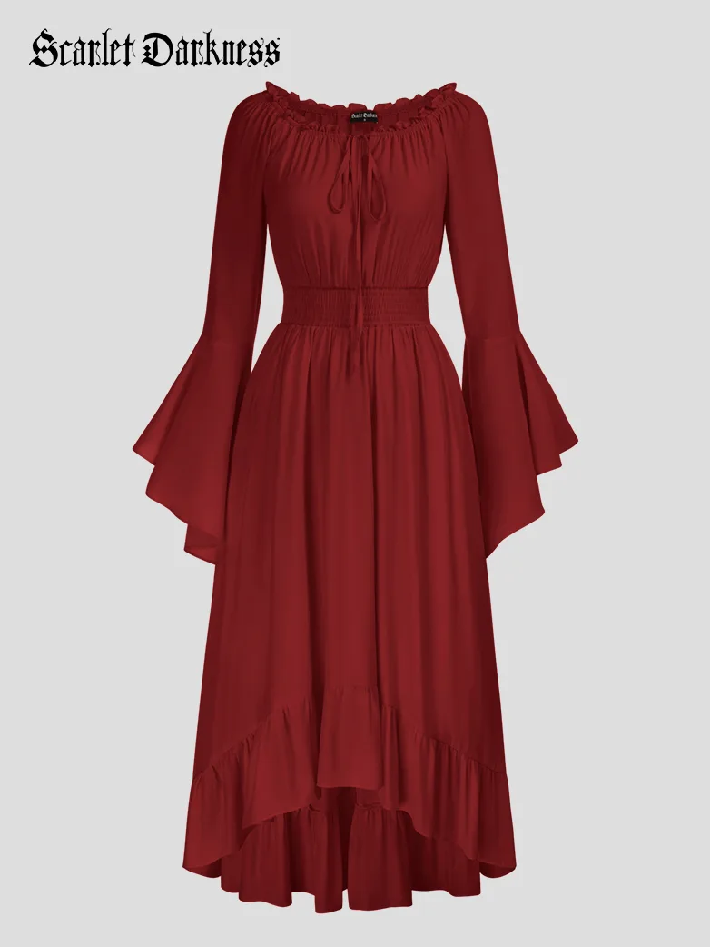 Women Off the Shoulder Renaissance Dress with Pockets - Image 15