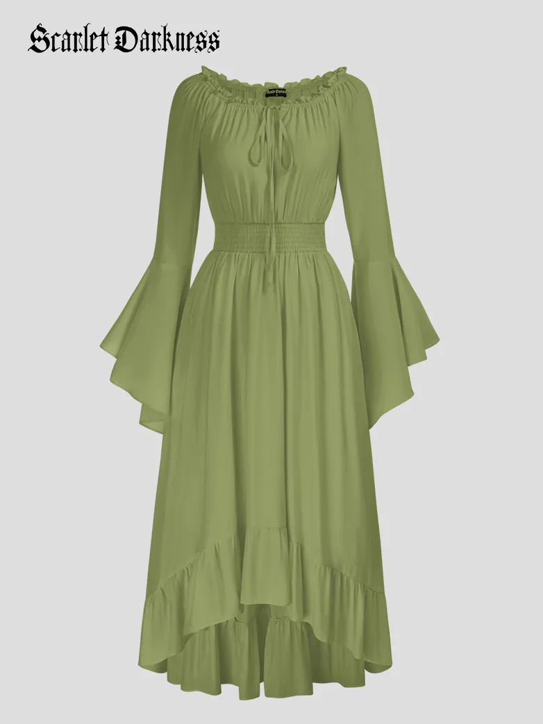 Women Off the Shoulder Renaissance Dress with Pockets - Image 18