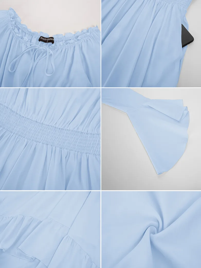 Women Off the Shoulder Renaissance Dress with Pockets - Image 35