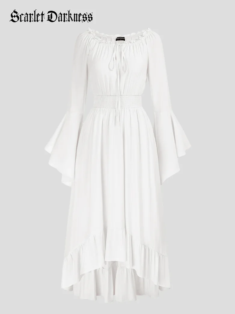 Women Off the Shoulder Renaissance Dress with Pockets - Image 37