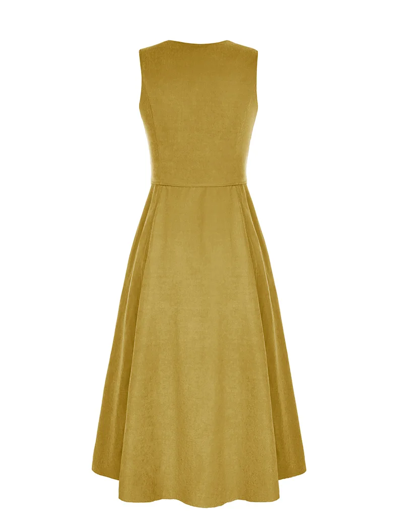 Renaissance Costume U-Neck High-Lo Overdress - Image 41