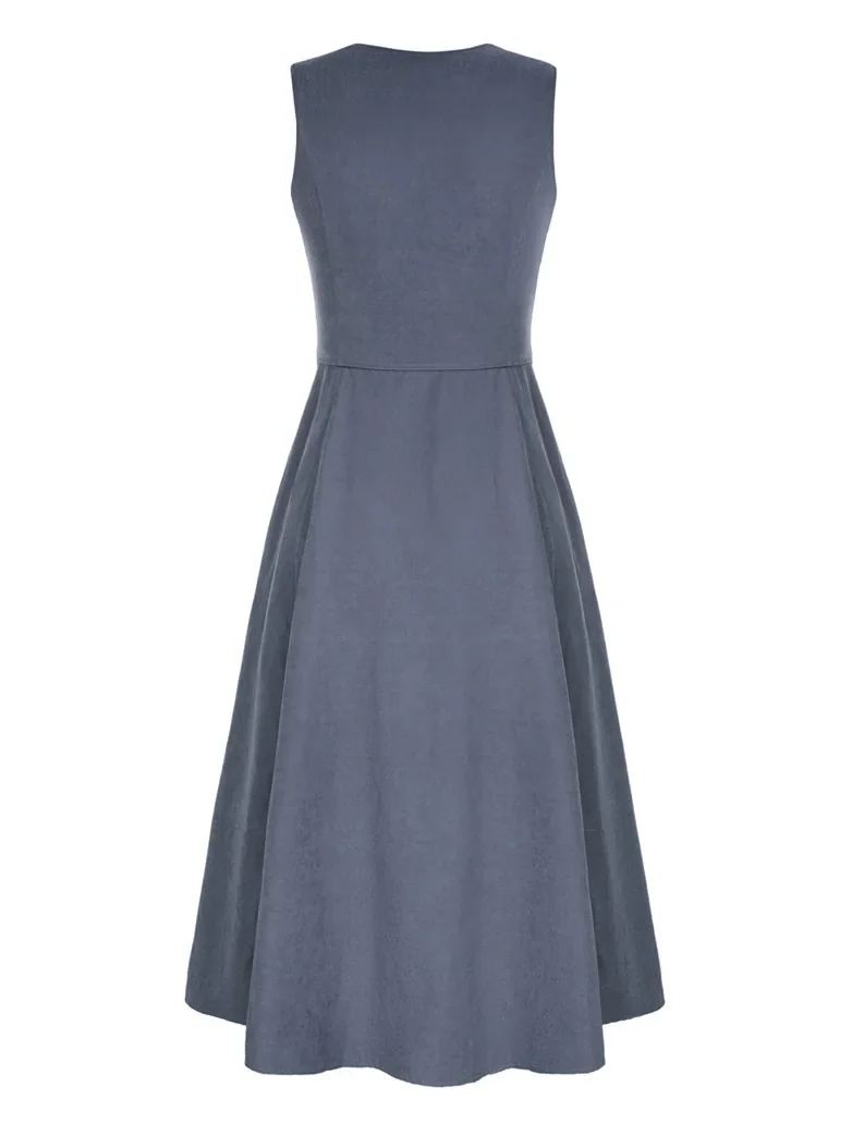 Renaissance Costume U-Neck High-Lo Overdress - Image 9