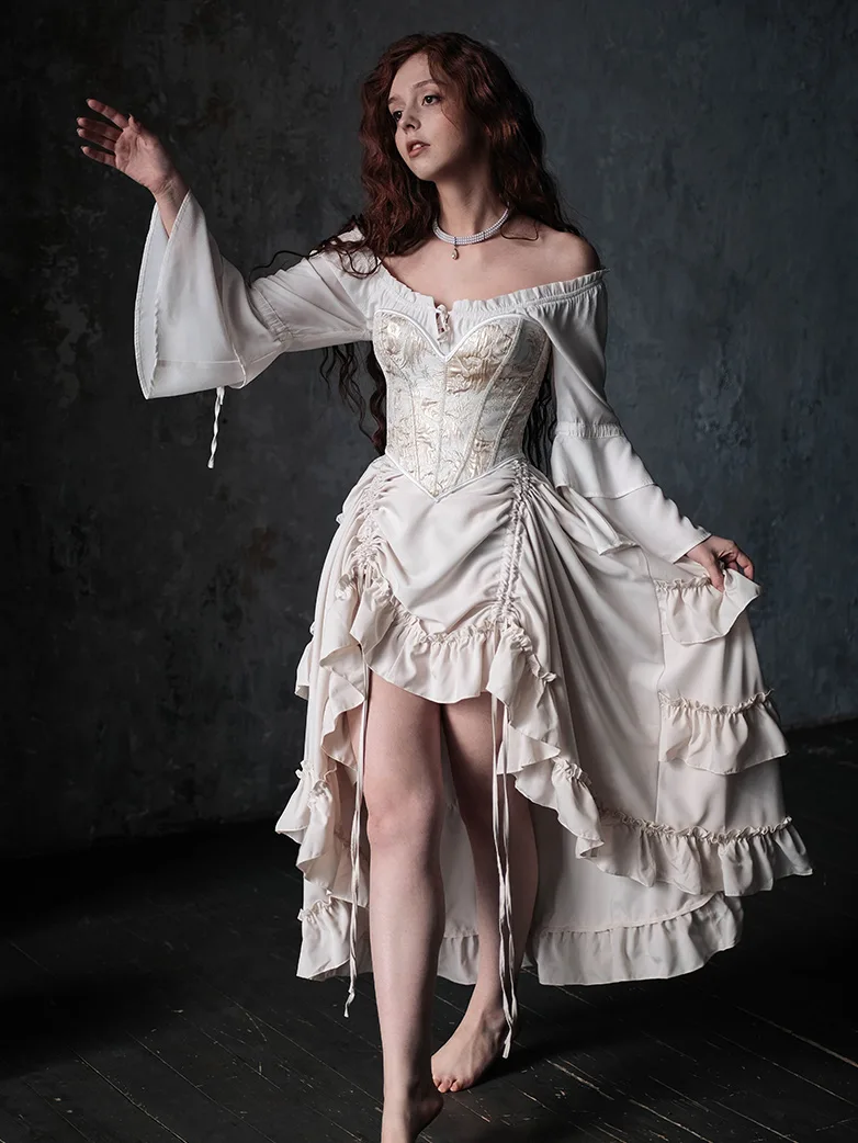 Length Adjustable Elastic Waist Ruffle Cake Maxi Skirt - Image 8