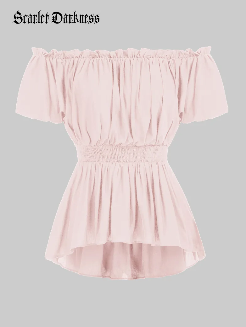 Renaissance Pirate Pleated Shirt Medieval Tops - Image 17