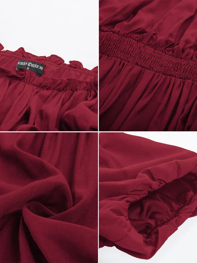 Renaissance Pirate Pleated Shirt Medieval Tops - Image 24