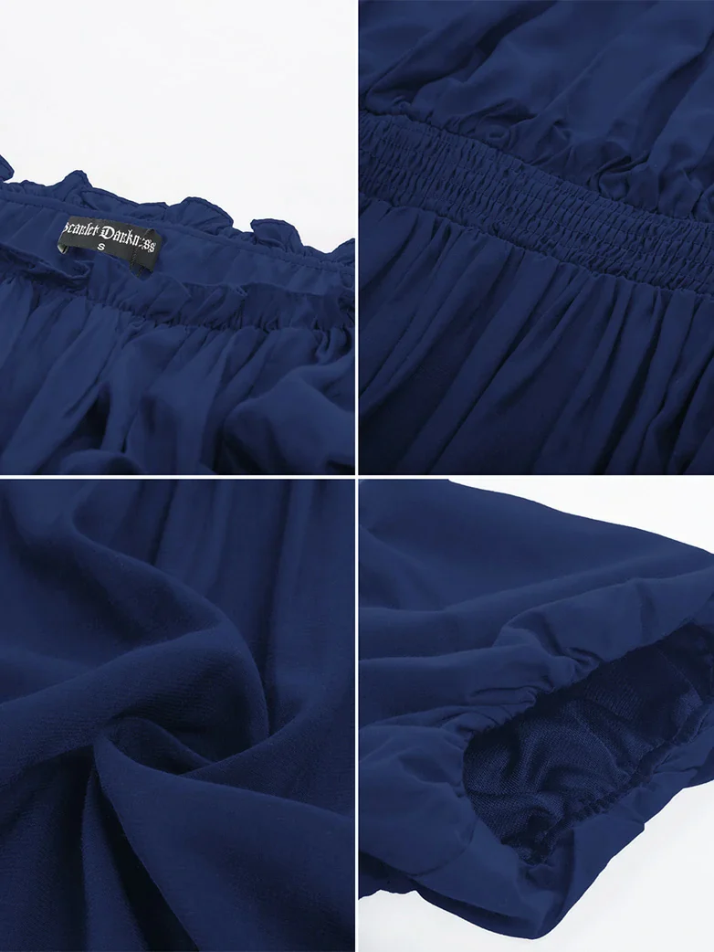 Renaissance Pirate Pleated Shirt Medieval Tops - Image 28