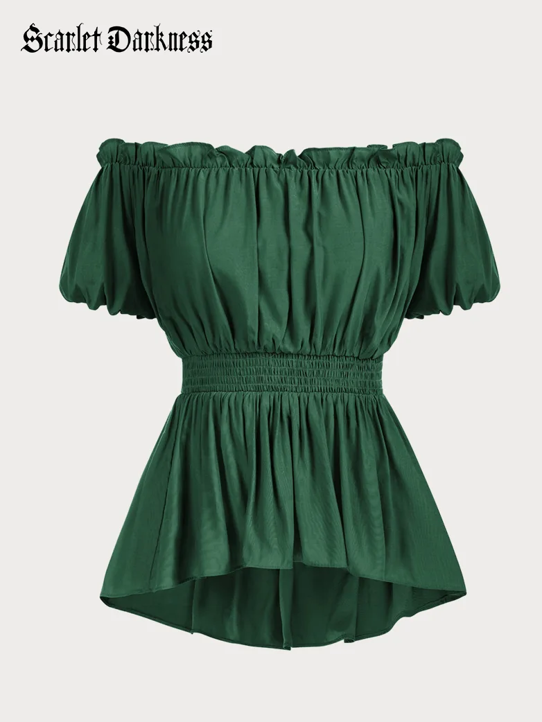 Renaissance Pirate Pleated Shirt Medieval Tops - Image 5