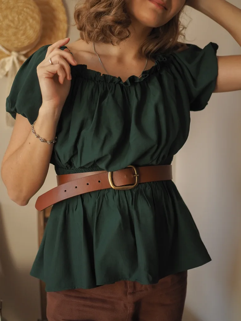 Renaissance Pirate Pleated Shirt Medieval Tops - Image 6