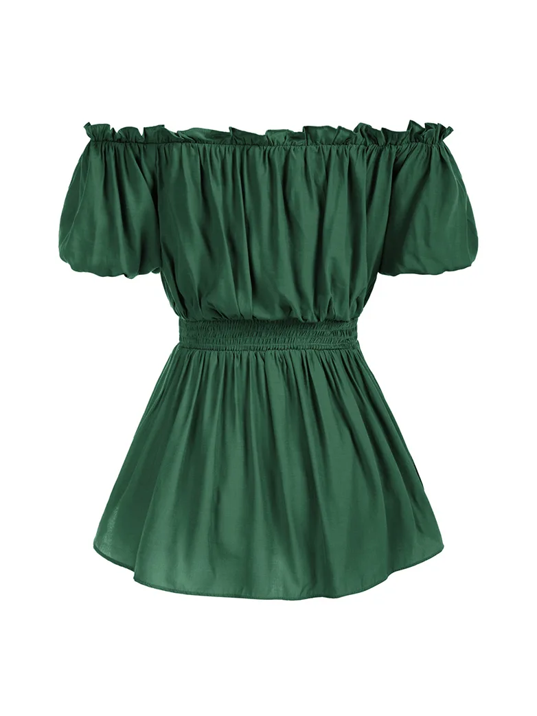 Renaissance Pirate Pleated Shirt Medieval Tops - Image 9