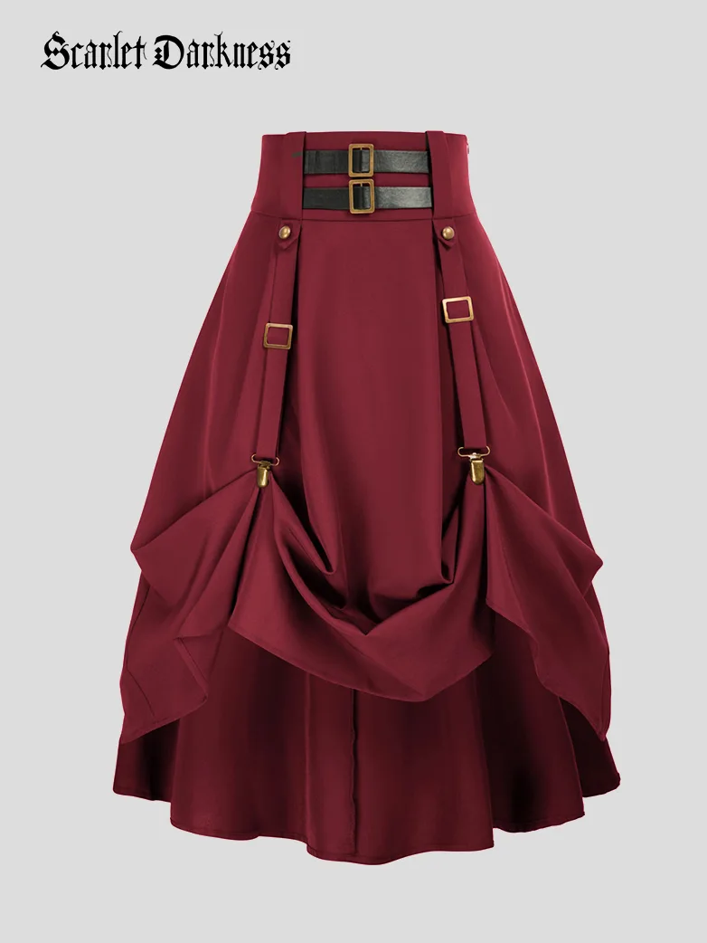 Steampunk Skirt Length Adjustable Skirt With Pocket - Image 10