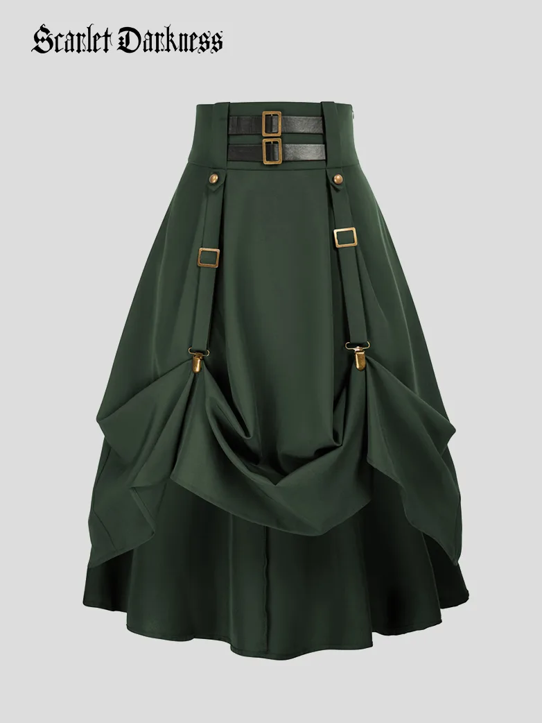 Steampunk Skirt Length Adjustable Skirt With Pocket - Image 13