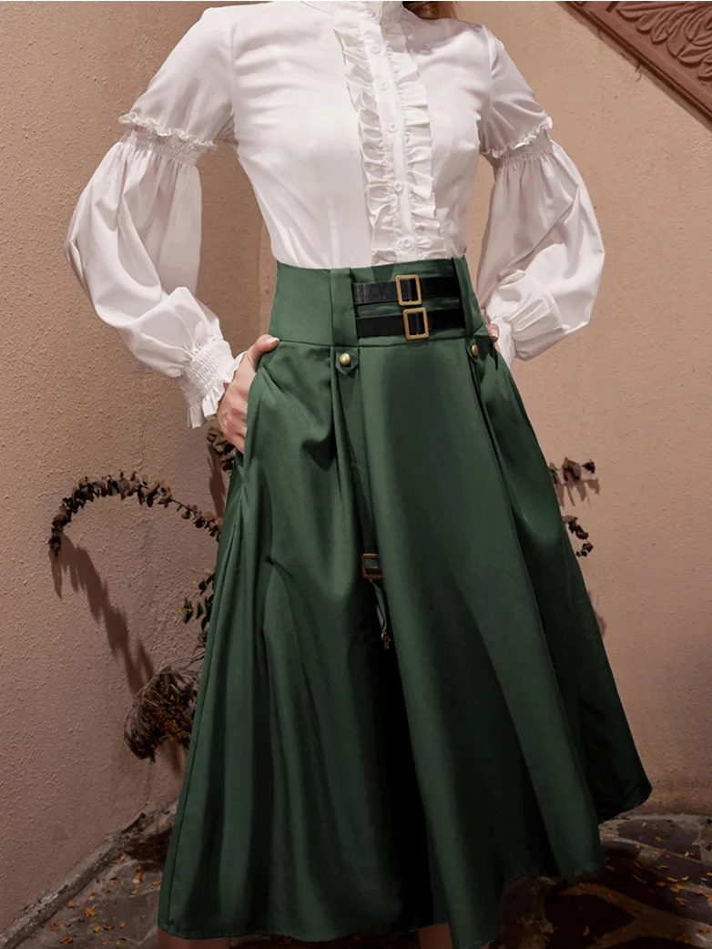 Steampunk Skirt Length Adjustable Skirt With Pocket - Image 14