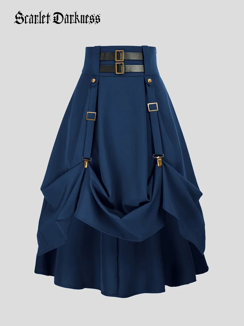 Steampunk Skirt Length Adjustable Skirt With Pocket - Image 17