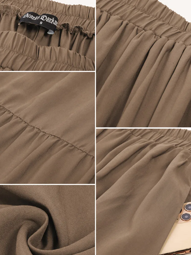 Renaissance Elastic Waist Swing Skirt with Pockets - Image 11