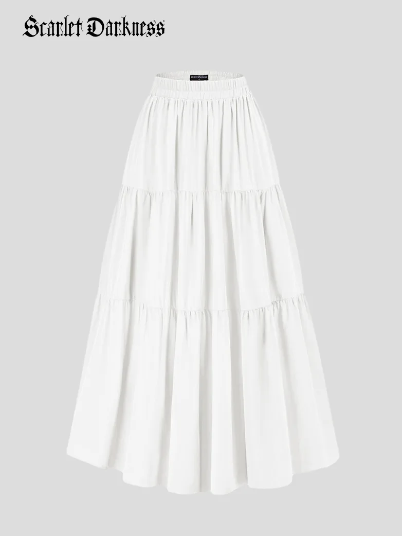 Renaissance Elastic Waist Swing Skirt with Pockets - Image 12