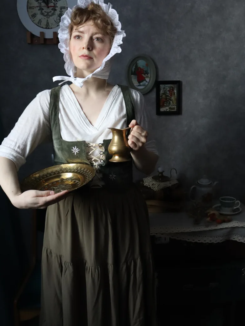 Renaissance Elastic Waist Swing Skirt with Pockets - Image 17