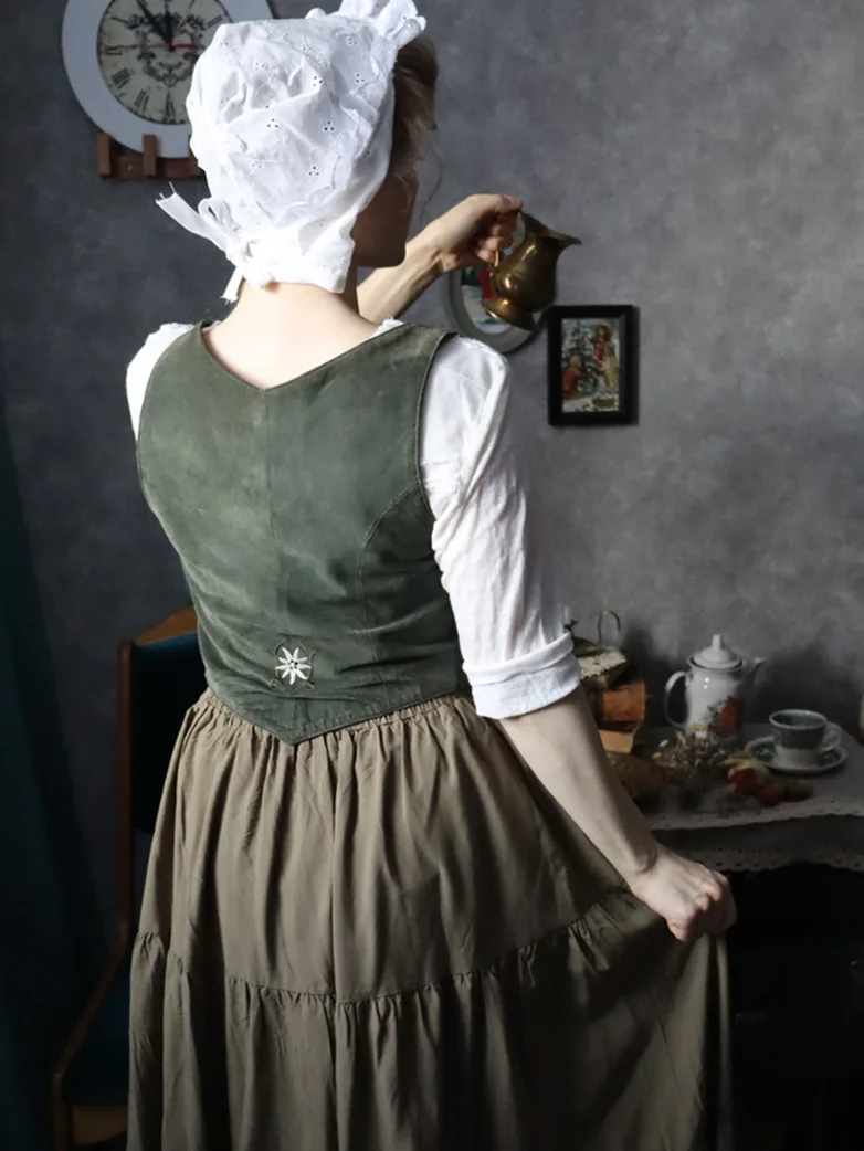 Renaissance Elastic Waist Swing Skirt with Pockets - Image 18