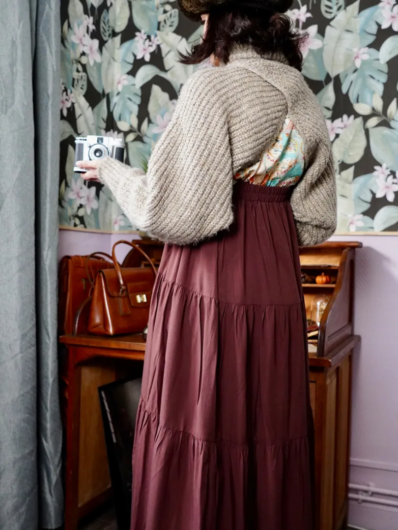 Renaissance Elastic Waist Swing Skirt with Pockets - Image 22