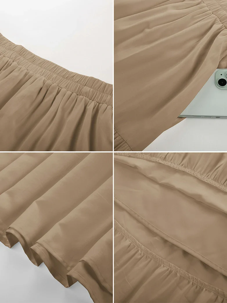 Renaissance Elastic Waist Swing Skirt with Pockets - Image 39