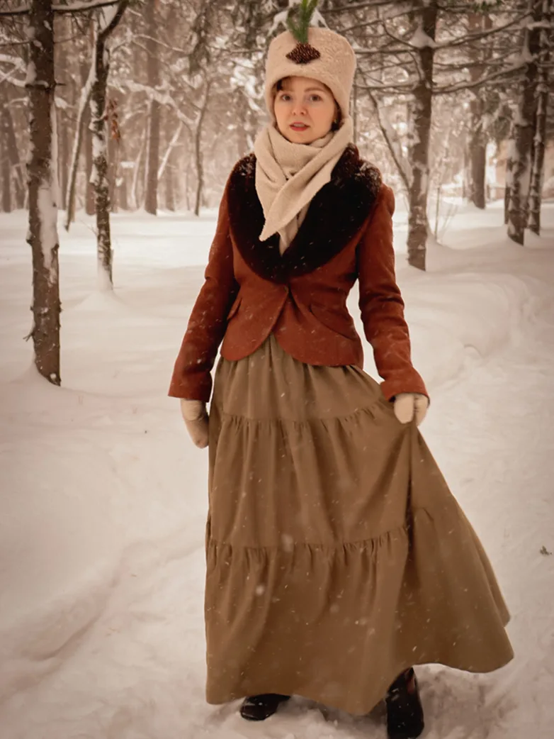 Renaissance Elastic Waist Swing Skirt with Pockets - Image 8