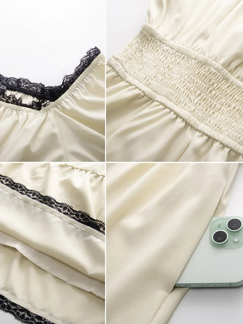 Women Steampunk Elastic Waist Tiered Dress with Pocket - Image 29