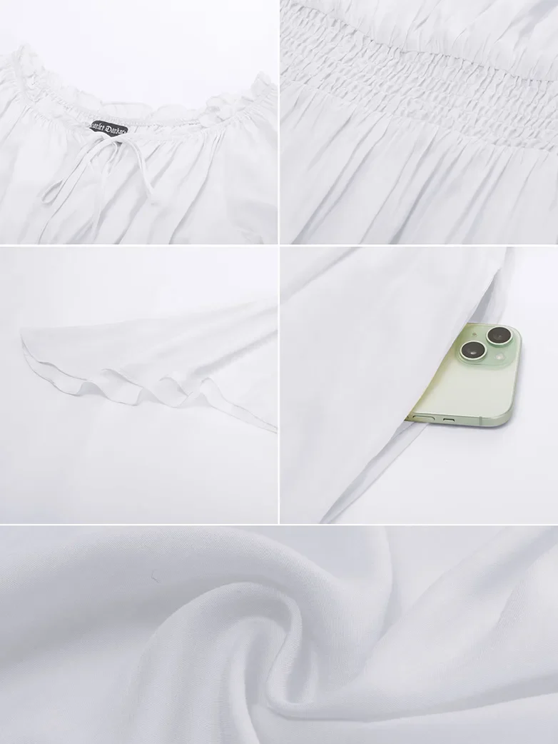 Renfaire Witch Off-Shoulder Tiered Maxi Pockets Dress - Image 30