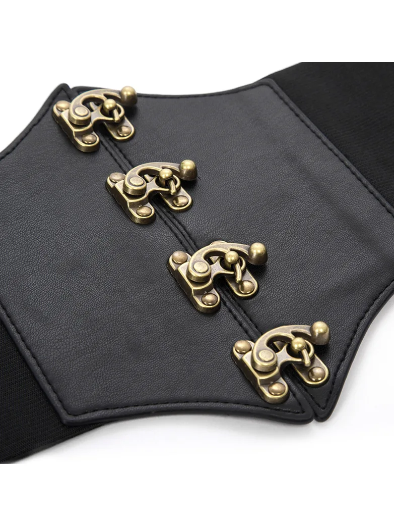 Pirate Retro Buckle Wide Waist Stretch Corset Belts - Image 12