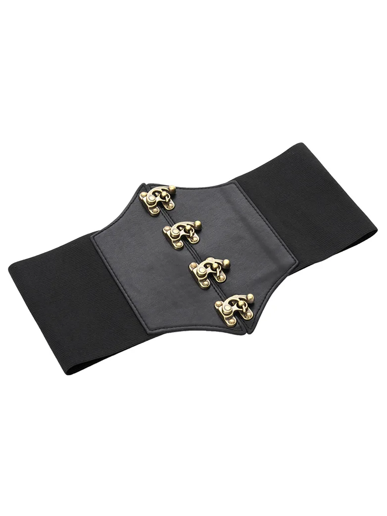 Pirate Retro Buckle Wide Waist Stretch Corset Belts - Image 13