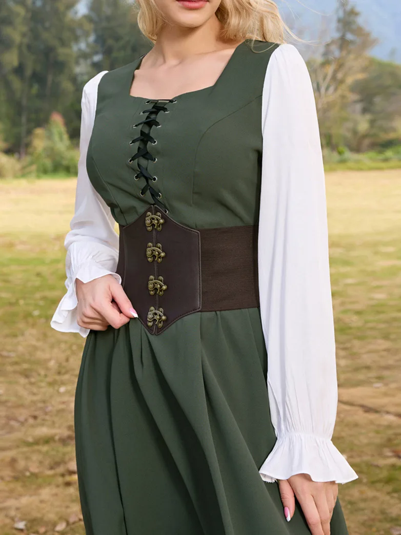 Pirate Retro Buckle Wide Waist Stretch Corset Belts - Image 9