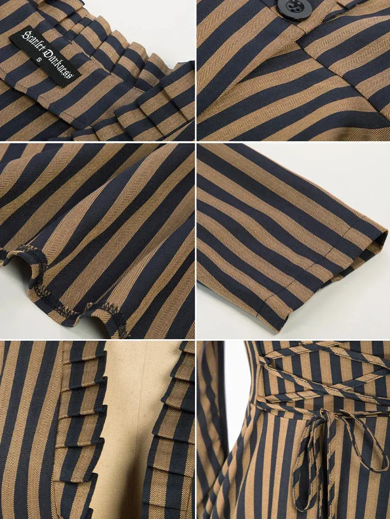 Women Steampunk Long Jacket High Low Cloak - Image 17