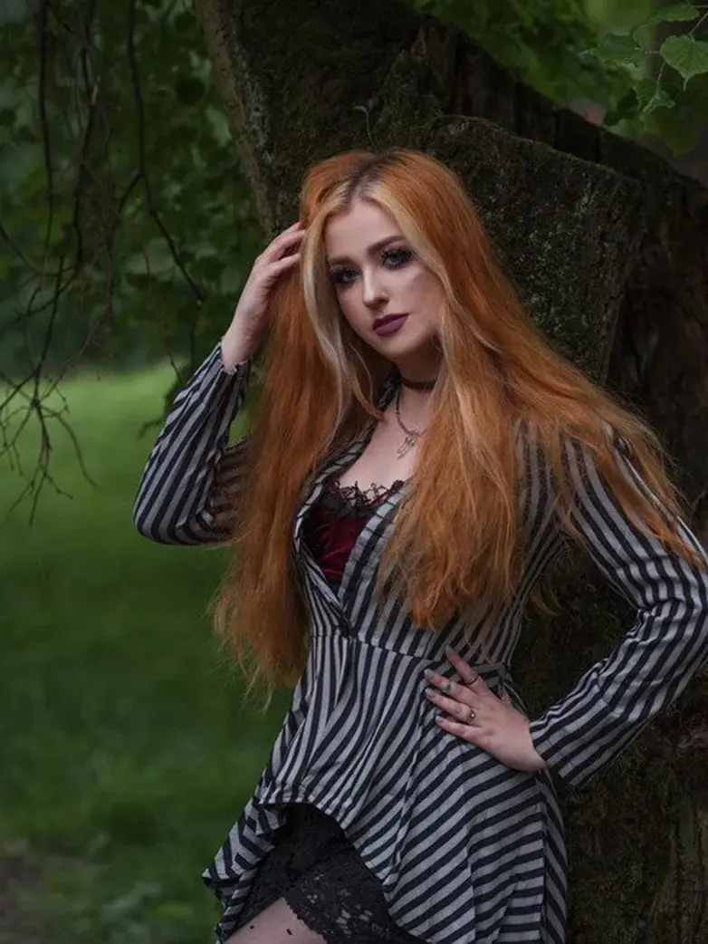 Women Steampunk Long Jacket High Low Cloak - Image 21