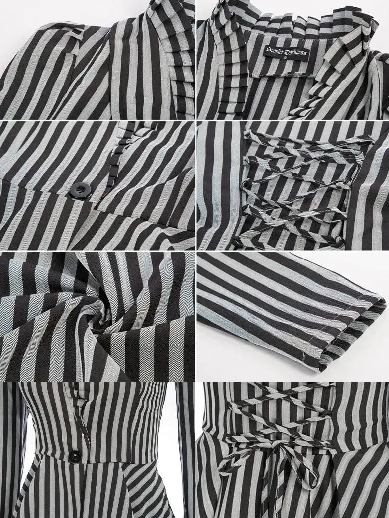 Women Steampunk Long Jacket High Low Cloak - Image 24